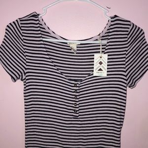 Forever21,blue and light purple buttondown T-shirt